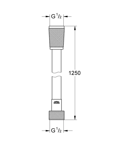 Душевой шланг 1250 Grohe Silverflex (28362000)