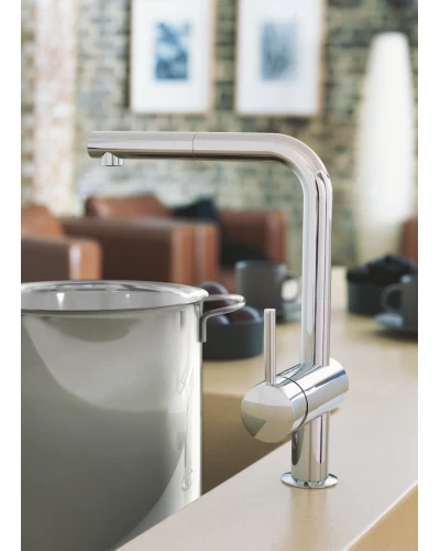 Змішувач для кухні з висувним виливом Grohe Minta (32168000)