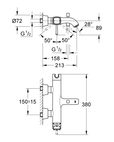 Змішувач для ванни Grohe Grandera (23317000)