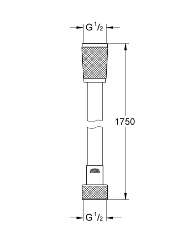 Душовий шланг 1750 Grohe Silverflex (28388000)