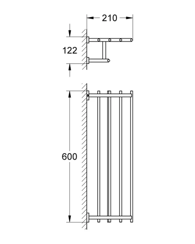 Полочка для полотенец Grohe Essentials Cube New (40512001)