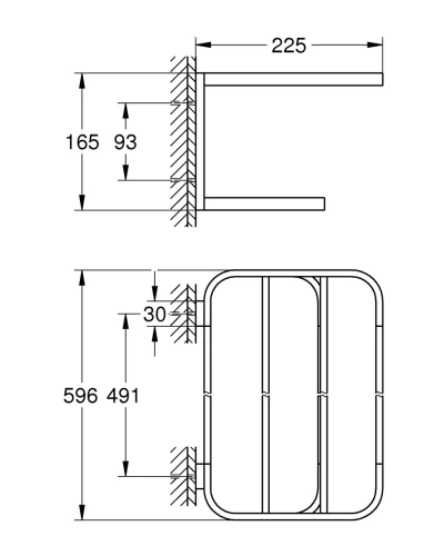 Полочка для полотенец Grohe Selection (41066000)