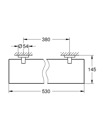 Стеклянная полочка Grohe Essentials New (40799001)