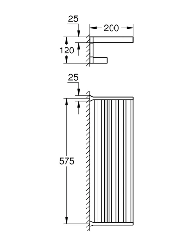 Полочка для полотенец Grohe Selection Cube (40804000)