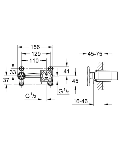 Прикрытая часть смесителя для раковины Grohe Non Rapido OHM (23200000)
