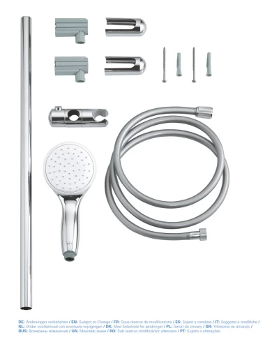 Душевый гарнитур со штангой. 1 режим струи Grohe New Tempesta Classic (27924001)