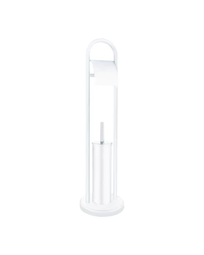 Ерш для пола с бумагодержателем ZERIX KIT ME04 White (ZX4643)