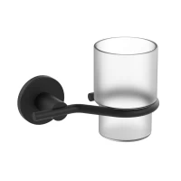 Стакан одинарный настенный ZERIX DELUX M1306A Black (ZX4647)