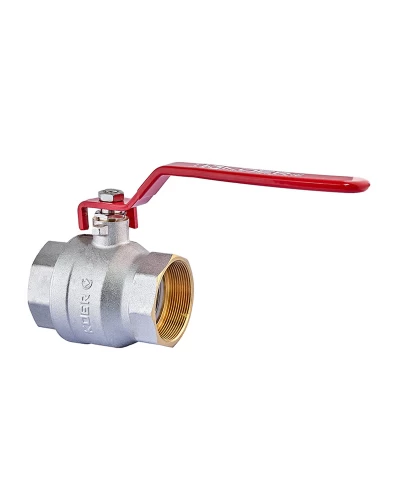 Кран шаровой Koer KR.214 - 2-1/2" FF ГГР (ручка "рычаг" красная) (KR4950)