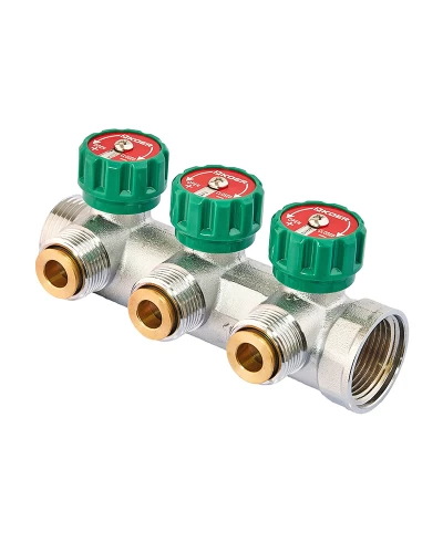 Коллектор вентильный с адаптером Koer KR.1127-3 - 1"x3 - 3/4 Ways (евроконус-плоскость) (KR4947)