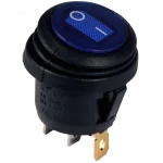 KCD1-5-101NW BL/B 220V Переключатель 1 клав.круглый влагоз. синий с подсветкой