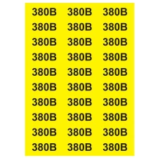 Наклейки "Знак "380 В" желтый 38х90"