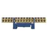 BC-515 6х9 15 отв. Нулевая шина с изолятором на Din-рейке