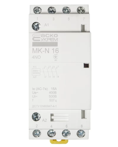 Модульный контактор MK-N 4P 16A 4NO 220V