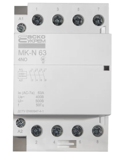 Модульный контактор MK-N 4P 63A 4NO 220V