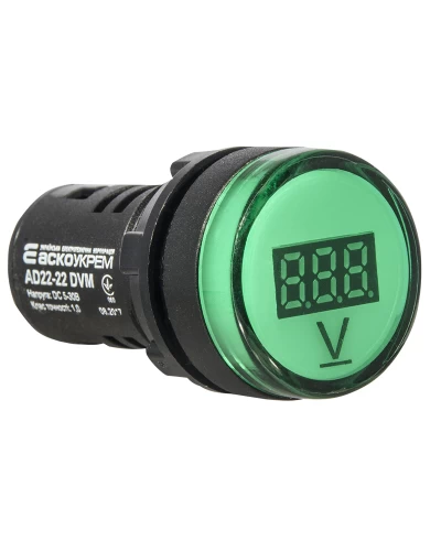 Цифровой измеритель напряжения AD22-22DVM DC 5-30В (зеленый)