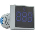 Квадратный цифровой измеритель напряжения ED16-22FVD 30-500В АС (синий)