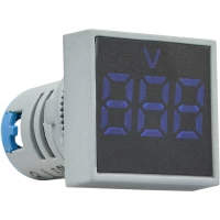 Квадратний цифровий вимірювач напруги ED16-22FVD 30-500В АС (синій)