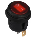 KCD1-5-101NW R/B 220V Переключатель 1 клав.круглый влагоз. красный с подсветкой