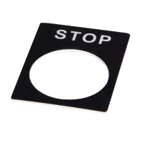 Табличка маркировочная STOP черная для кнопок XB2