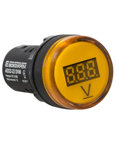 Цифровой измеритель напряжения AD22-22DVM DC 5-30В (желтый)
