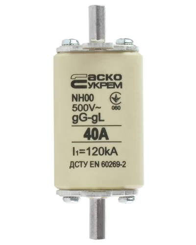 Предохранитель ножевой с плавкой вставкой NH00 40A gG