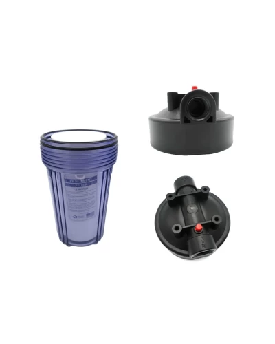 Колба BigBlue 10" Tiger Filtration прозрачная (плас. резьбы/макс12атм) + картридж