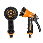 Пистолет для полива пластиковый ZEBRA TWIN 8 режимов. BLACK LINE. ECO-7203T