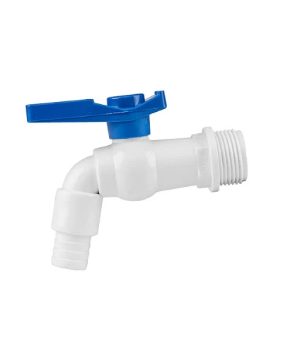 Кран пластиковый РЗ 3/4". штуцер под шланг 1/2". GTM3412PVC.