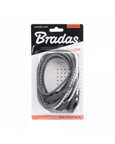 Набор эластичных резинок BUNGEE CORD REGULATED с петельным зажимом. блистер. BCR-05SET1GY-B