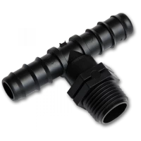 Тройник с наружной резьбой 1/2". штуцер под трубку 25мм. DSWA06-1225L