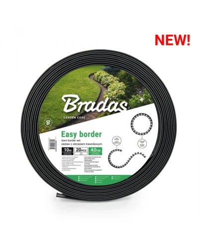 Бордюр газонный 55мм х 10м. EASY BORDER. черный. OBEB5510SET