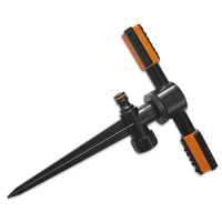 Ороситель 2 рожковый DUO. вращающийся на колке. BLACK LINE. ECO-TS1010
