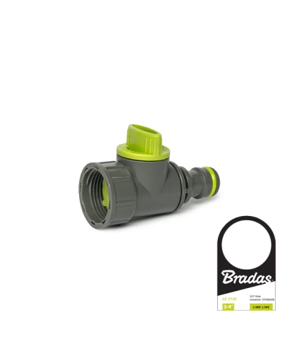 Адаптер с внутренней резьбой 3/4" с запорным краном LIME LINE. LE-2230