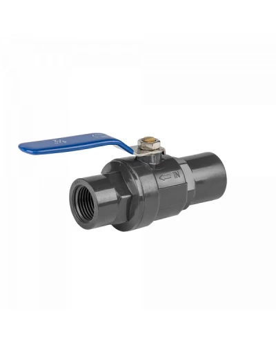 Кран шаровой равнопроходный. РО 2". для труб ПВХ PN10. с SS ручкой. DSRA10V1SF2F2SS