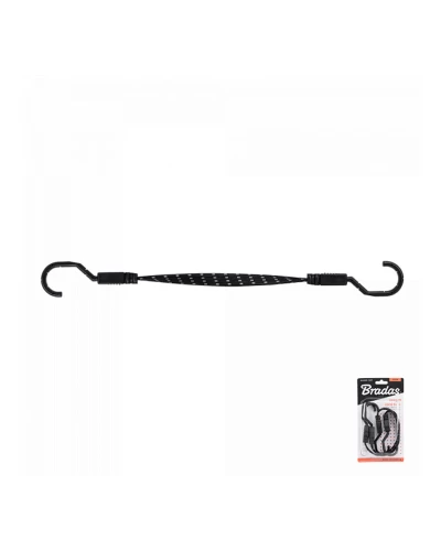 Гумка еластична FLAT BUNGEE CORD HOOK чорна 1.8 х 40см - 2 шт. у блістері. BCH5-18040BC-B