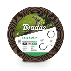 Бордюр газонный 50мм х 10м с комплектом кольев, EASY BORDER, черный, OBEBR5010SET