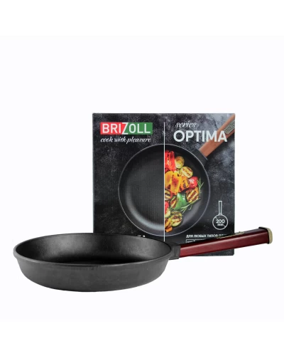 Чугунная сковорода Brizoll Optimа-Bordo 200 х 35 мм