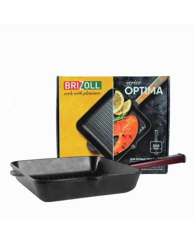 Чавунна сковорода гриль Optima-Bordo Brizoll 260 х 260 х 50 мм