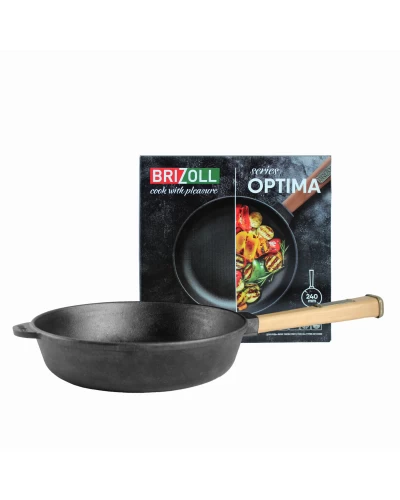 Чугунная сковорода Brizoll Optimа 240 х 60 мм