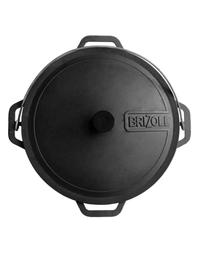 Казан чугунный азиатский Brizoll с крышкой 10 л
