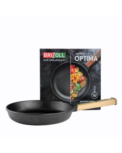 Чугунная сковорода Brizoll Optimа 240 х 40 мм