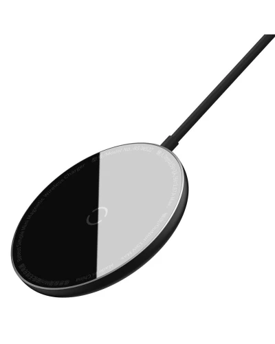 БЗП Baseus Simple Mini Magnetic Wireless Charger для IP With Type-C Cable Black (WXJK-F01)
