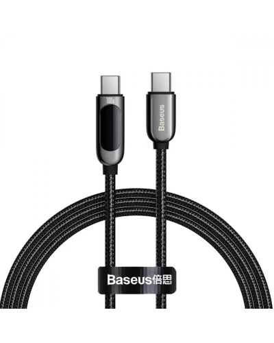 Кабель Baseus Display Fast Charging Data Cable Type-C to Type-C 100W 2m Black (CATSK-C01)