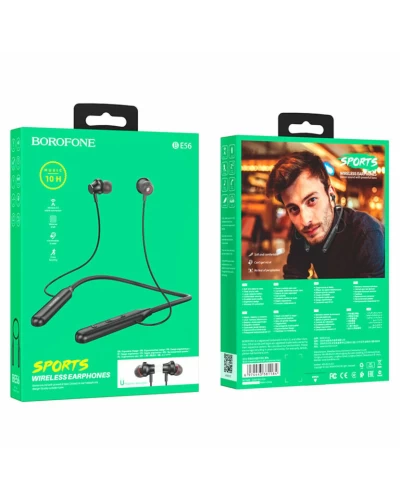 Наушники BOROFONE BE56 Powerful sports BT earphones Black (BE56B)