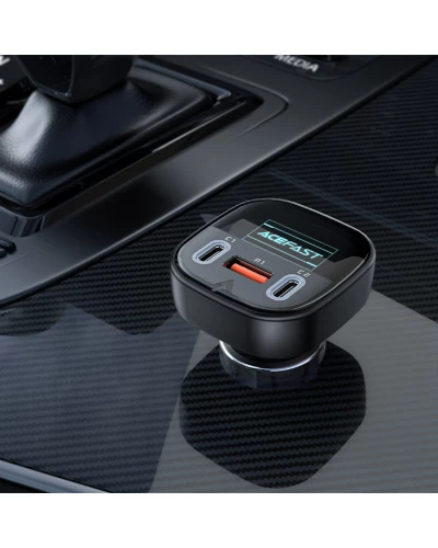 Автомобільний зарядний пристрій ACEFAST B5 101W (2C+A) metal car charger with OLED smart display (AFB5B)