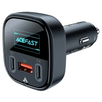 Автомобильное зарядное устройство для ACEFAST B5 101W (2C+A) metal car charger with OLED smart display (AFB5B)
