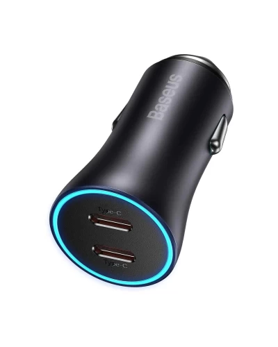 ОЗУ Baseus Golden Contactor Pro Dual Fast Charger Car Charger C+C 40W Dark Gray (CGJP000013)