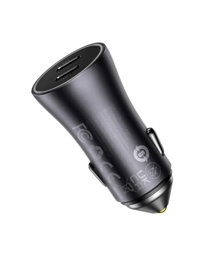 ОЗУ Baseus Golden Contactor Pro Dual Fast Charger Car Charger C+C 40W Dark Gray (CGJP000013)