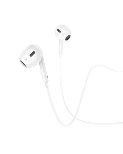 Наушники BOROFONE BM30 Max Acoustic wire control earphones for iP with mic White (BM30MLW)